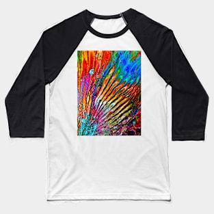 Rainbow fluid art Baseball T-Shirt